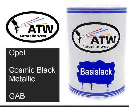 Opel, Cosmic Black Metallic, GAB: 500ml Lackdose, von ATW Autoteile West.